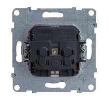Legrand/Daccord SUNO Белый Розетка 2К+З 16А 250В с защитными шторками. Винтовые зажимы.