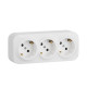 Legrand Quteo IP 20 Белый Розеточный блок с предварительным подключением 3 x 2К+З с защитными шторками - 16 A - 250 В~