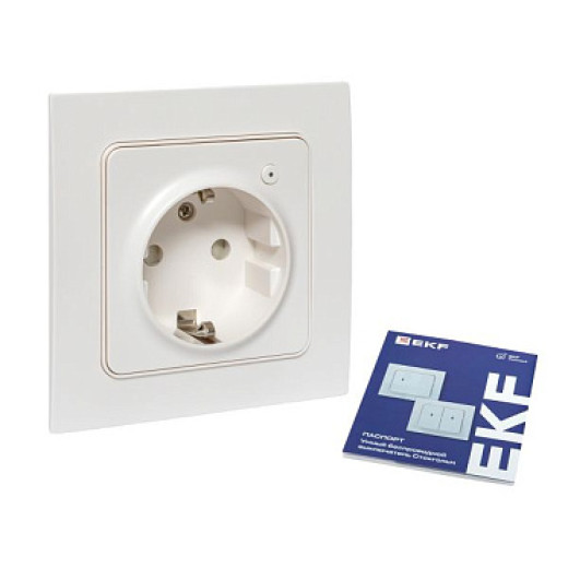 EKF Connect Умная розетка Стокгольм 1-местная 16А белый Zigbee