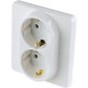 Legrand/Daccord INSPIRIA Белый Розетка 2 x 2К+З - немецкий стандарт - 16 А - 250 В