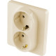 Legrand/Daccord INSPIRIA Слоновая кость Розетка 2 x 2К+З - немецкий стандарт - 16 А - 250 В