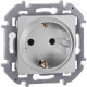Legrand/Daccord INSPIRIA Алюминий Розетка 2К+З - немецкий стандарт - 16 А - 250 В