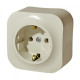 Legrand Quteo Бежевый Розетка с/з с шт
