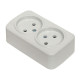 EKF Basic Минск Белый Розетка 2-я, б/з, 10А, ОП