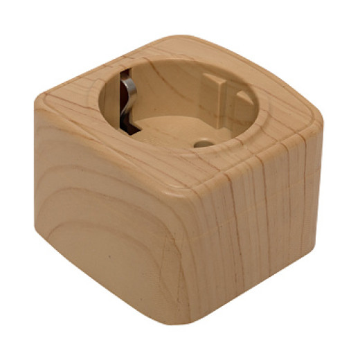 EKF Basic Минск Светлое дерево Розетка с /з, 16А, ОП