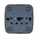 EKF Basic Минск Темное дерево Розетка б/з, 10А, ОП