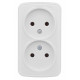 EKF Basic Минск Белый Розетка 2-я, б/з, 10А, ОП