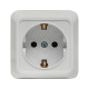 EKF PROxima Рим Розетка 1-местная 16А с заземлением белая