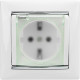 Legrand Valena Бел Розетка 1-ая с/з с крышкой и защитными шторками IP44 (к простой рамке)