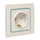 EKF PROxima Стокгольм Белый Розетка с/з, со шторками, 16А, винт.клеммы