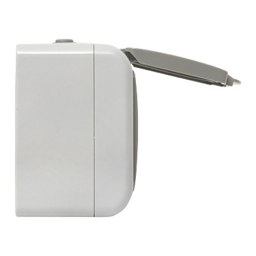 EKF PROxima Мурманск Розетка 2-местная 16А с заземлением с крышкой IP54 серый с защитными шторками