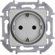 Legrand/Daccord INSPIRIA Алюминий Розетка 2К+З со шторками - немецкий стандарт - 16 А - 250 В