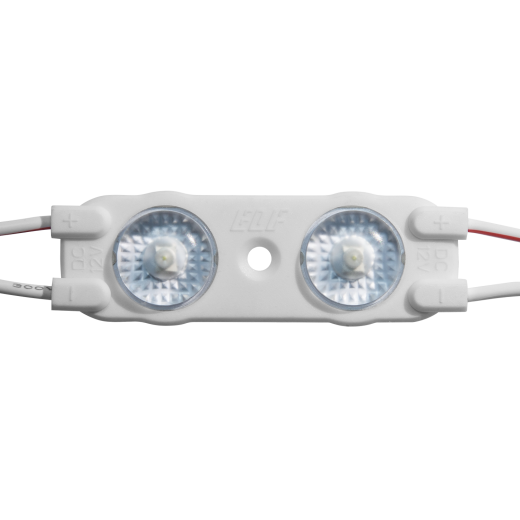 Модуль светодиодный ELF VIVO-2019, 2SMD диод 2835, с линзой, 12В, IP67,  холодный белый