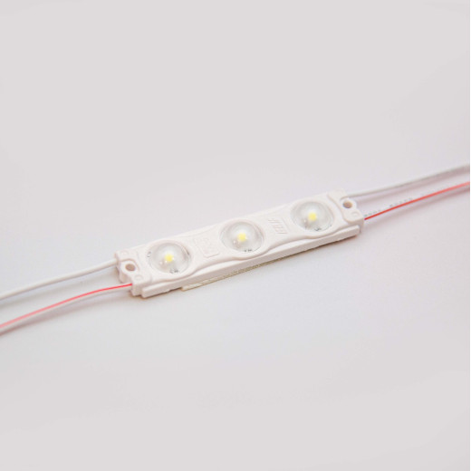 Модуль светодиодный ELF 3SMD диод 2835, с линзой, 160гр.,12В, IP 65, STD, белый