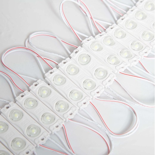 Модуль светодиодный ELF 2SMD диод 2835, с линзой, 160гр.,12В, IP 65, STD, холодный белый