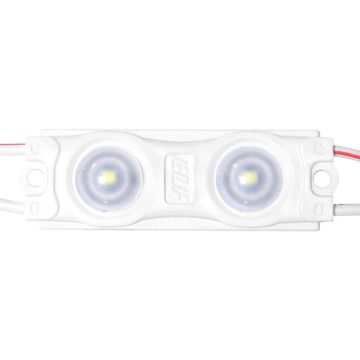 Модуль светодиодный ELF 2SMD диод 2835, с линзой, 160гр.,12В, IP 65, STD, красный