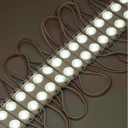 Модуль светодиодный ELF 2SMD диод 2835, с линзой, 160гр.,12В, IP 65, STD, белый