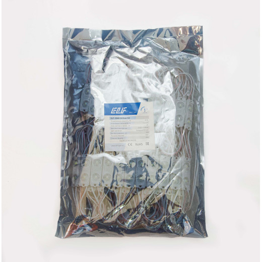 Модуль светодиодный ELF 2SMD диод 2835, с линзой, 160гр.,12В, IP 65, STD, холодный белый