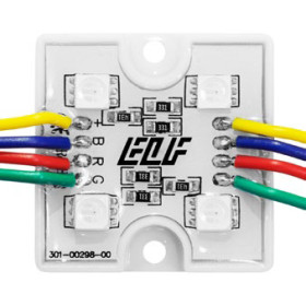 Модуль светодиодный ELF 4SMD диода 5050, 12В, RGB, тип В, корпус glue