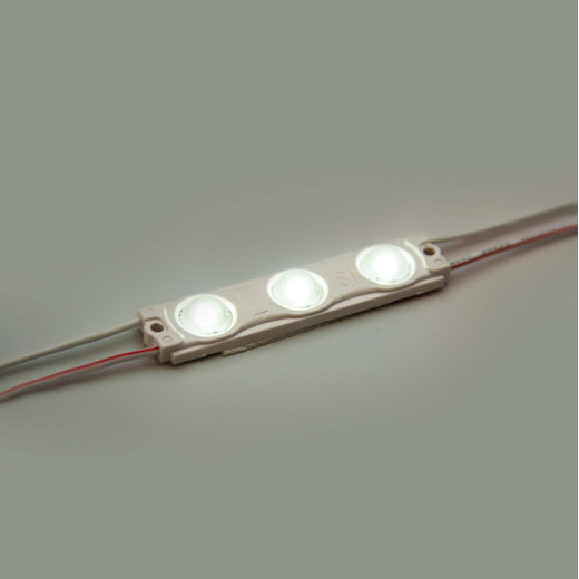 Модуль светодиодный ELF 3SMD диод 2835, с линзой, 160гр.,12В, IP 65, STD, белый