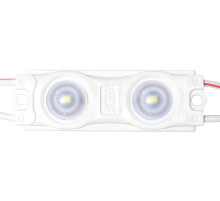 Модуль светодиодный ELF 2SMD диод 2835, с линзой, 160гр.,12В, IP 65, STD, холодный белый