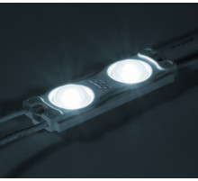 Модуль светодиодный ELF 2SMD диод 2835, с линзой, 160гр.,12В, IP 65, STD-2, холодный белый