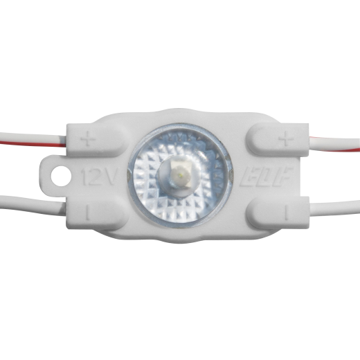 Модуль светодиодный ELF VIVO-2019, 1SMD диод 2835, с линзой, 12В, IP67, холодный белый