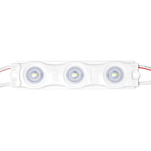 Модуль светодиодный ELF 3SMD диод 2835, с линзой, 160гр.,12В, IP 65, STD, холодный белый