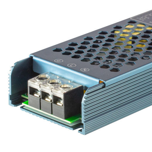 Блок питания интерьерный ELF, 24В (adj), 300Вт, плоский металлический перфорированный корпус черный