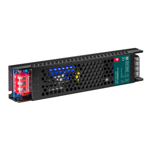 Блок питания интерьерный ELF, 24В, 200Вт, плоский металлический перфорированный корпус (черный)