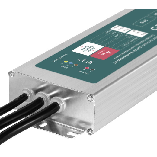 Блок питания герметичный плоский для параллельного подключения ELFLED, 24В, 300Вт, металл, IP68