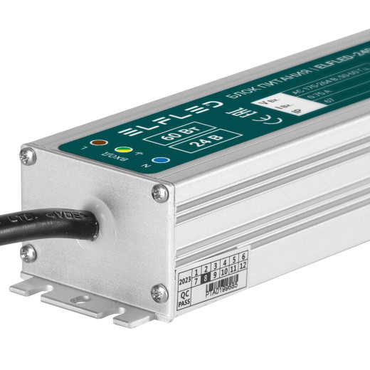 Блок питания герметичный компактный ELFLED, 24В, 60Вт, металл, IP67