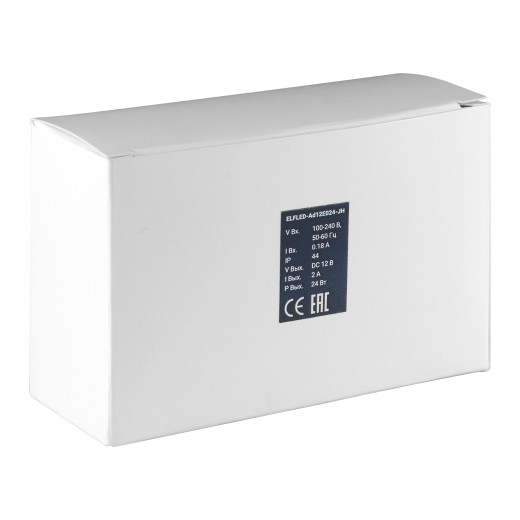 Адаптер сетевой ELFLED 12В, 2A, 24W (черный корпус) со штекером 5,5мм