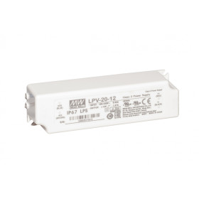 Блок питания Mean Well, герметичный, LPV-20-12, в пластиковом корпусе