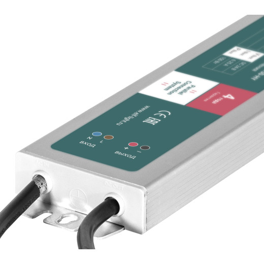 Блок питания герметичный плоский для параллельного подключения ELFLED, 24В, 150Вт, металл, IP68