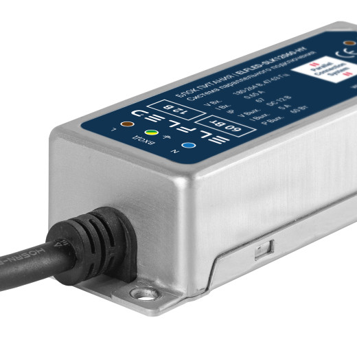 Блок питания герметичный для параллельного подключения ELFLED, 12В, 60Вт, металл, IP67