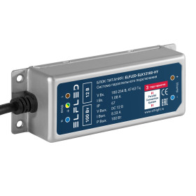 Блок питания герметичный для параллельного подключения ELFLED, 12В, 100Вт, металл, IP67