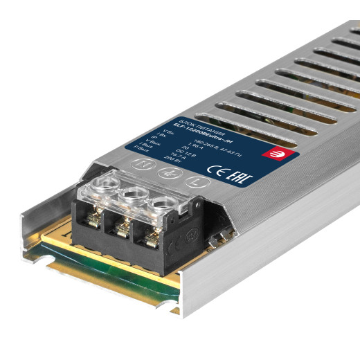 Блок питания интерьерный ELF, 12В, 200Вт, ультратонкий металлический перфорированный корпус