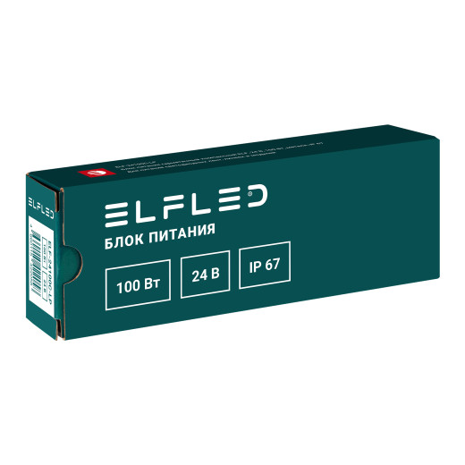 Блок питания герметичный компактный ELF, 24В, 100Вт, металл, IP67