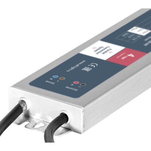 Блок питания герметичный плоский для параллельного подключения ELFLED, 12В, 150Вт, металл, IP68