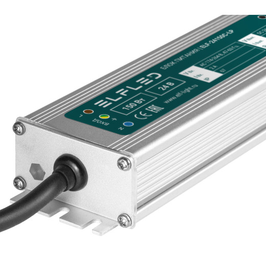 Блок питания герметичный компактный ELF, 24В, 150Вт, металл, IP67