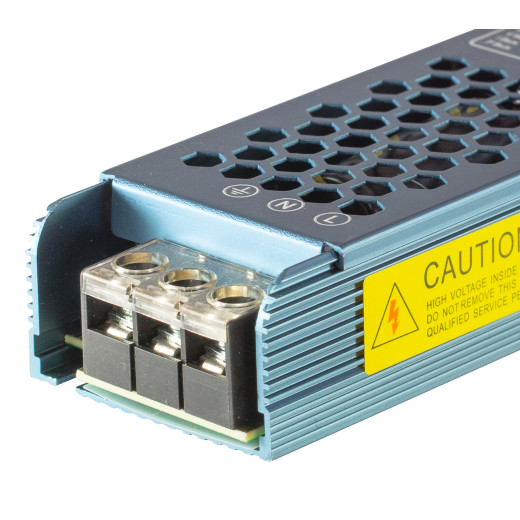 Блок питания интерьерный ELF, 24В (adj), 200Вт, плоский металлический перфорированный корпус черный