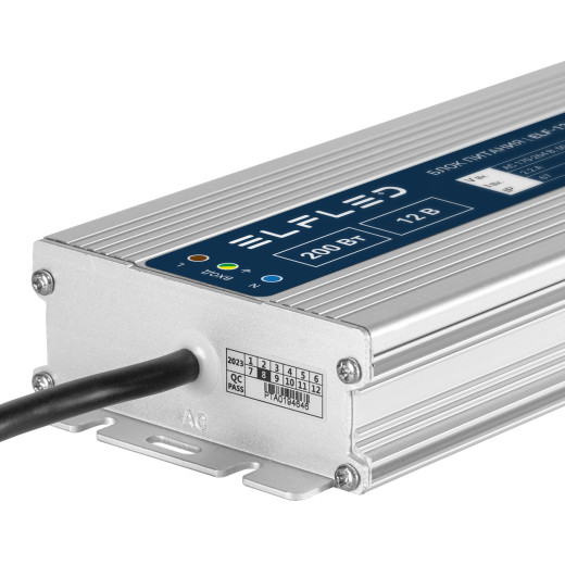 Блок питания герметичный компактный  ELF, 12В, 200Вт, металл, IP67