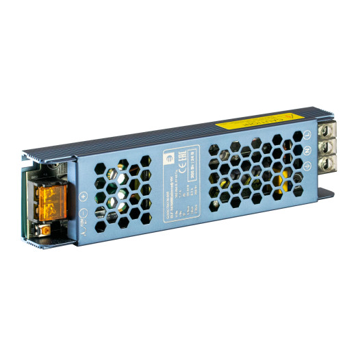 Блок питания интерьерный ELF, 24В (adj), 200Вт, плоский металлический перфорированный корпус черный