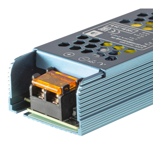 Блок питания интерьерный ELF, 24В (adj), 100Вт, плоский металлический перфорированный корпус черный