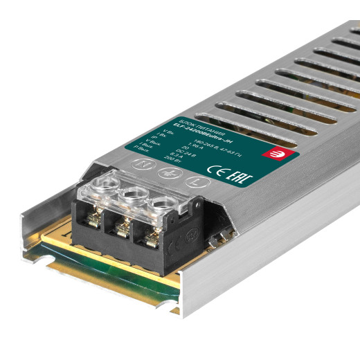 Блок питания интерьерный ELF, 24В, 200Вт, ультратонкий металлический перфорированный корпус