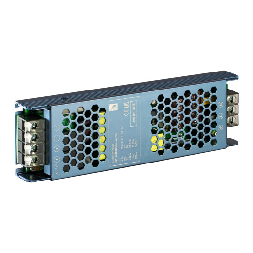 Блок питания интерьерный ELF, 24В (adj), 380Вт, плоский металлический перфорированный корпус черный