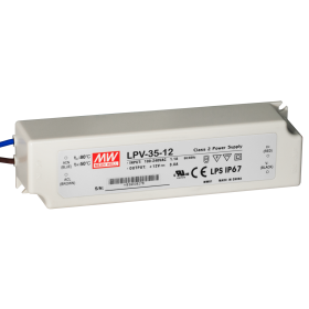 Блок питания Mean Well, герметичный, LPV-35-12, в пластиковом корпусе