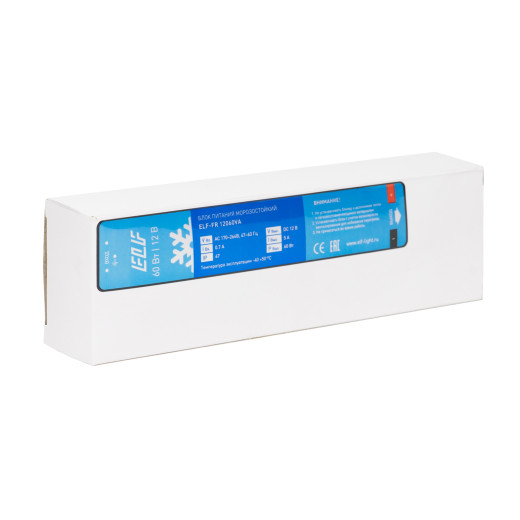 Блок питания герметичный морозостойкий ELF, 12В, 60Вт, металл, IP67, -40/50С