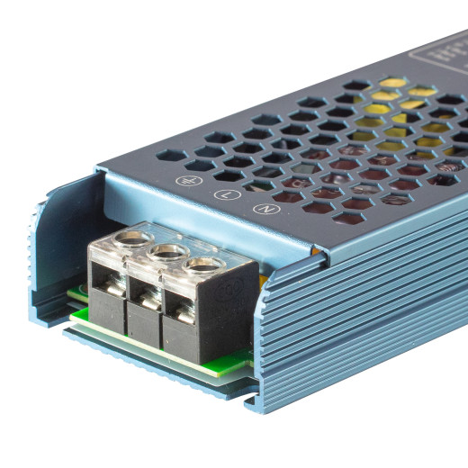 Блок питания интерьерный ELF, 24В (adj), 380Вт, плоский металлический перфорированный корпус черный